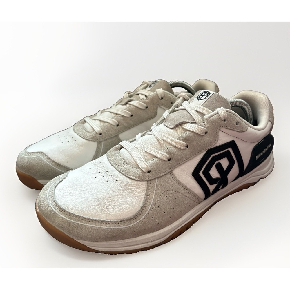 Born Primitive Men's Savage 1 Shoe Size 10.5 White Grey Leather Suede Excellent